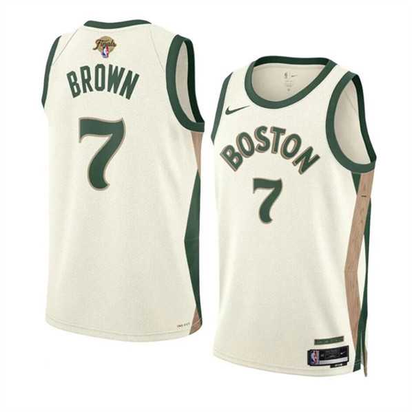 Men's Boston Celtics #7 Jaylen Brown Cream 2024 Finals City Edition Stitched Basketball Jersey Dzhi,We sell and wholesale Men's Boston Celtics #7 Jaylen Brown Cream 2024 Finals City Edition Stitched Basketball Jersey Dzhi on line form chian!